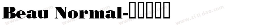 Beau Normal字体转换
